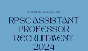 Rpsc assistant professor recruitment 2024