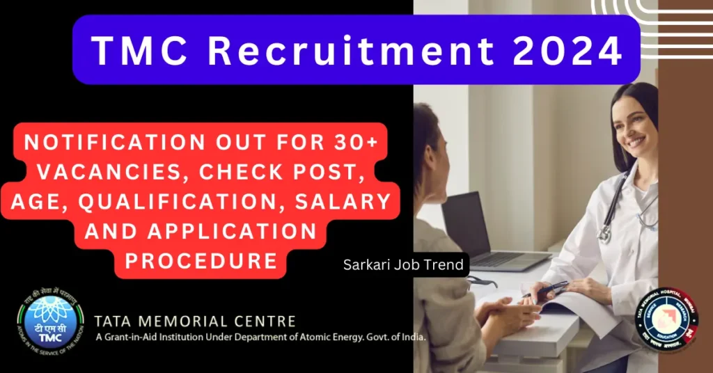 "tmc recruitment 2024", "tata memorial centre jobs", "scientific officer vacancy", "medical physicist recruitment", "engineer jobs in tmc", "nurse positions tmc 2024", "scientific assistant openings", "stenographer jobs 2024", "technician vacancies tmc", "lower division clerk tmc", "tmc application process", "tmc salary details", "tmc age limit", "tmc job qualifications", "tmc selection procedure", "tmc online application", "actrec mumbai jobs", "tmc recruitment notification", "healthcare jobs 2024", "tmc careers", "government jobs in healthcare", "tmc recruitment exam", "tmc recruitment without application fee", "tmc job alerts", "tmc recruitment updates"