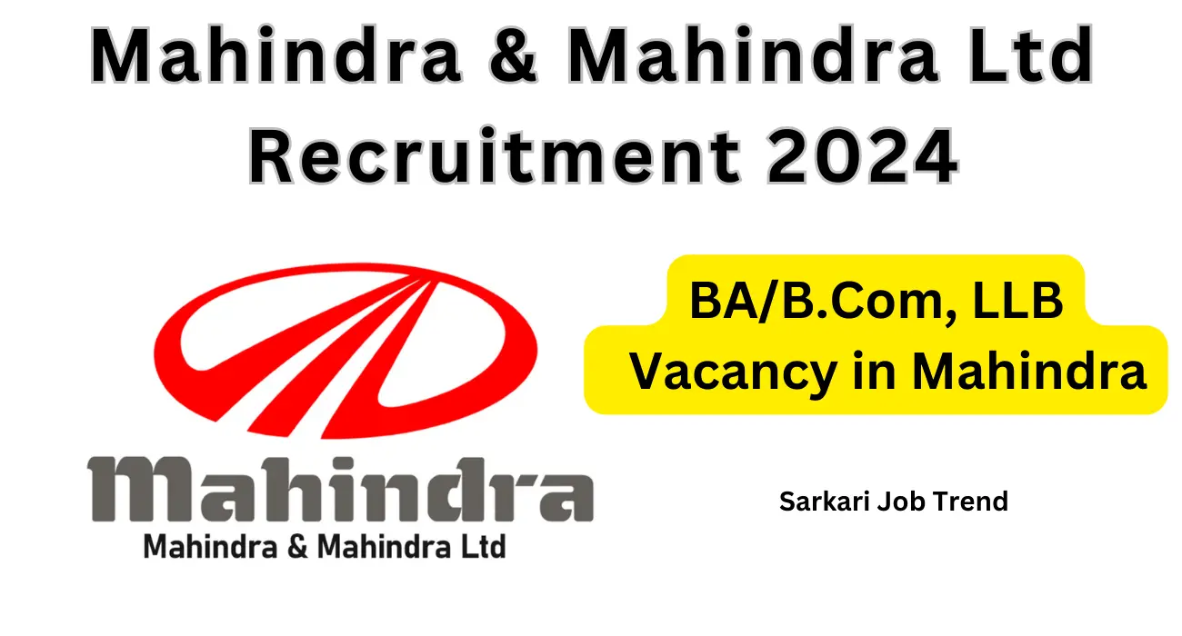 Mahindra & Mahindra Ltd's logo and detail for the recruitment