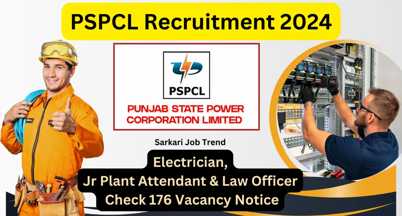 Pspcl recruitment 2024 - electricians and plant attendants standing in front of pspcl logo, ready for new opportunities.